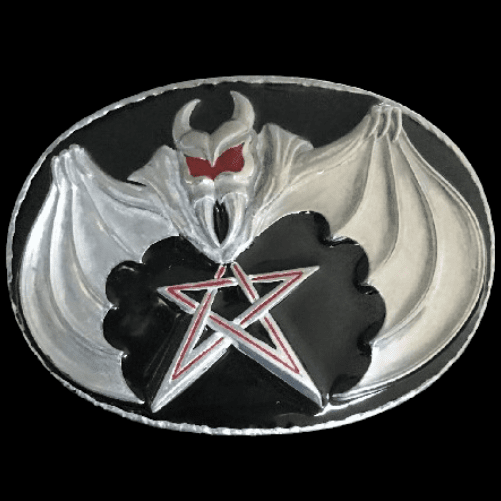 Boucle de ceinture Pentagram Star Vampire Bat Goth