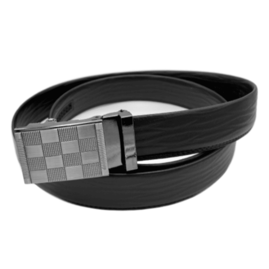 Genuine Leather Brown Belt Mens Ratchet Dress Belts With Adjustable Automatic Buckle