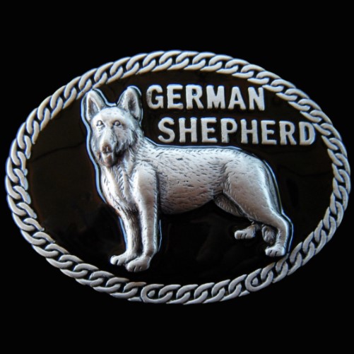 German Shepherd Pet Dog Animal Chain Belt Buckle