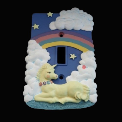 GLOW IN THE DARK Baby Room Single Toggle Light Switch Plate Cover