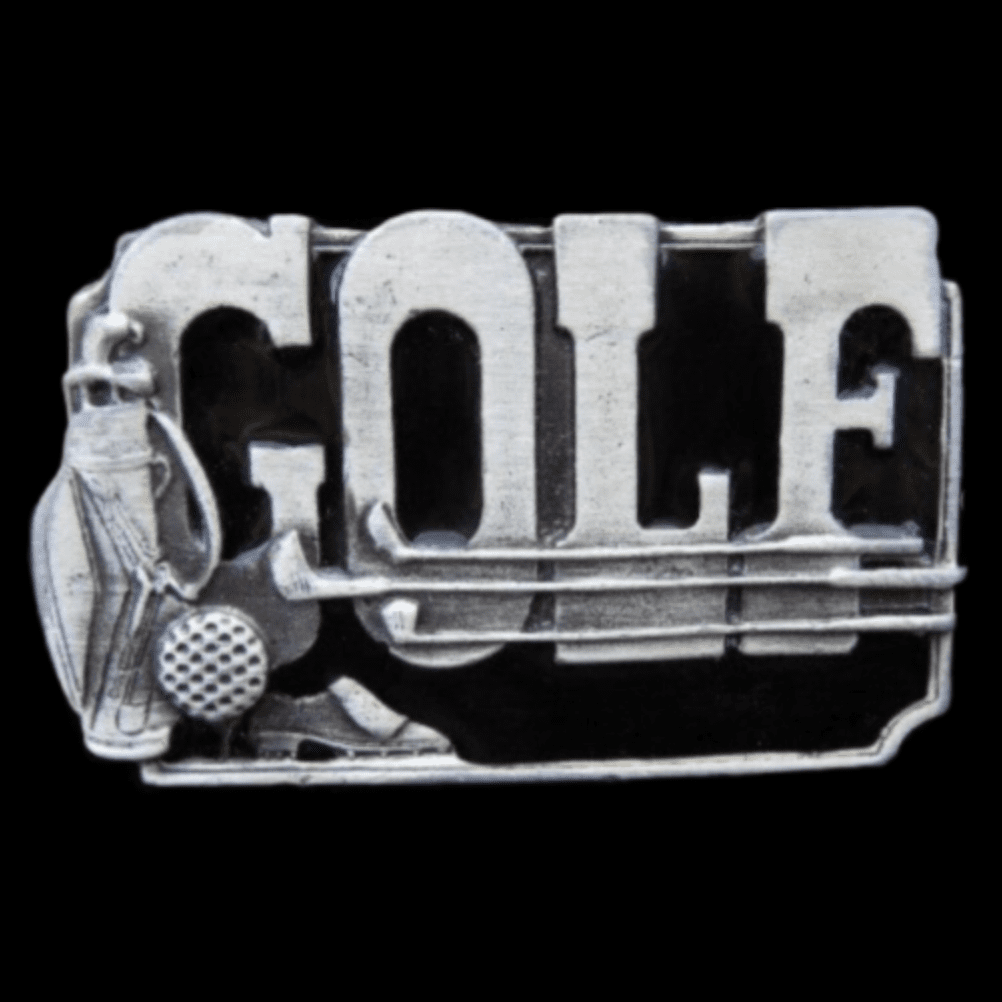 Golf Golfer Golfing Balls Clubs Bag Course Player Belt Buckle Buckles