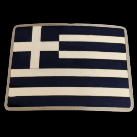 Greek Greece Athens Flag Belt Buckle