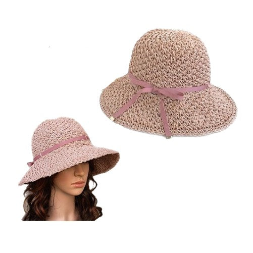 Chapeau d'été tissé en paille fait à la main, chapeau de soleil de plage respirant, casquette Fedora pour femmes