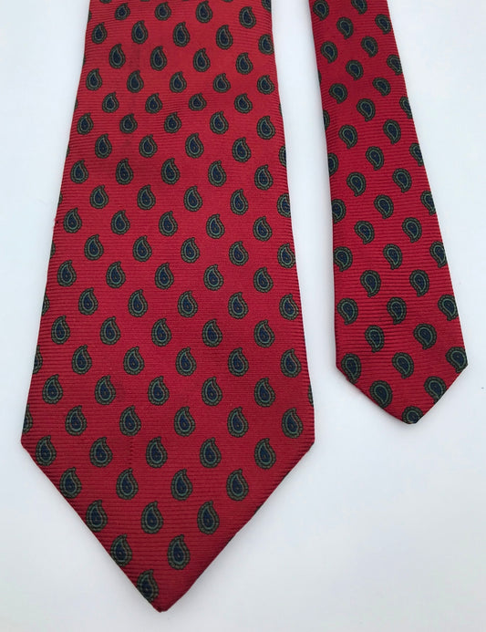 Corbata de cuello para hombre 100% seda con estilo rojo elegante de Harry Rosen