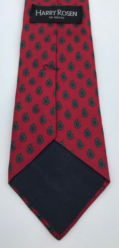 Corbata de cuello para hombre 100% seda con estilo rojo elegante de Harry Rosen