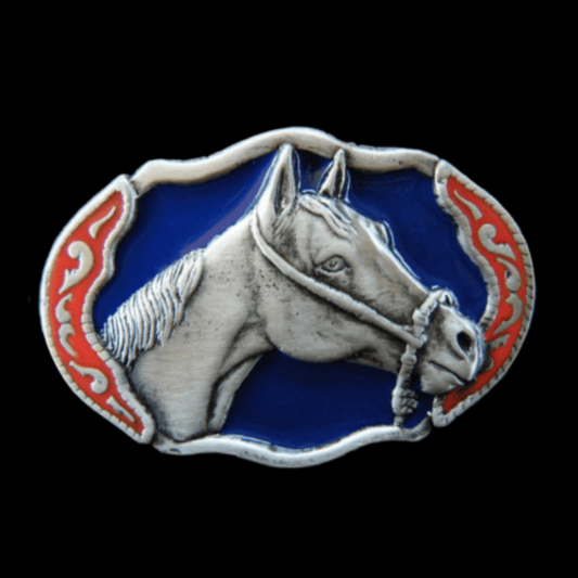 Horse Head Mere Pony Western Belt Buckle