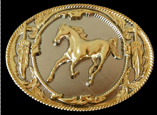 Horse Equestrian Galloping Pony Western Belt Buckle