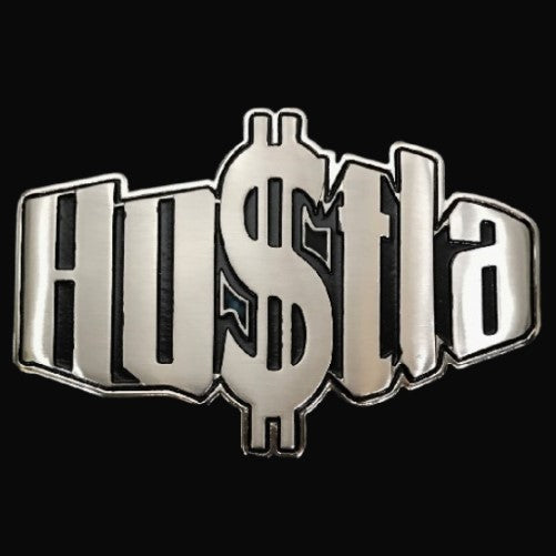 Hustla Hustler Business Money Sign Hebilla de cinturón genial