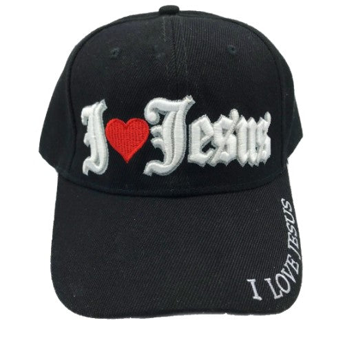 " I LOVE JESUS " Adjustable One Size Fits All Baseball Embroidered Cap Hat