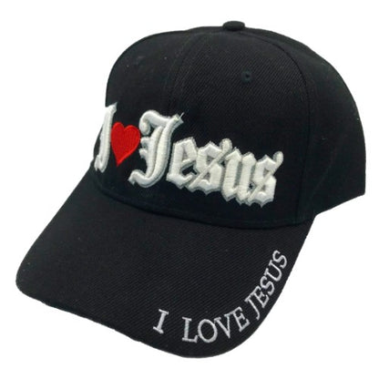 " I LOVE JESUS " Adjustable One Size Fits All Baseball Embroidered Cap Hat