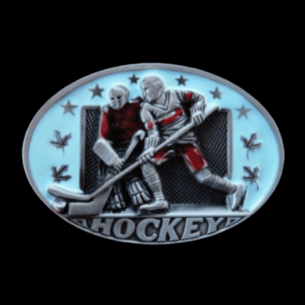 Ice Hockey Goalie Player Canada Sport Belt Buckle