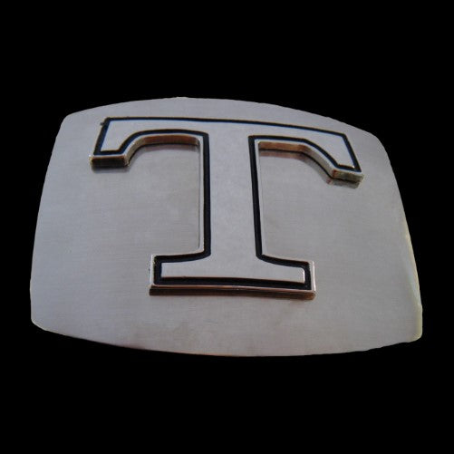 Alphabet Letter T Initial Monogram Belt Buckle