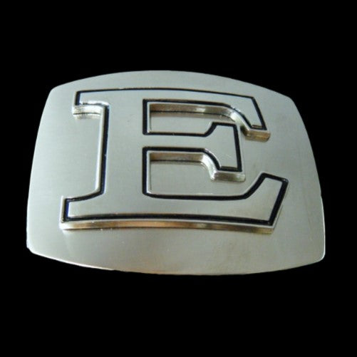 Letter E Name Initial  Monogram Belt Buckle