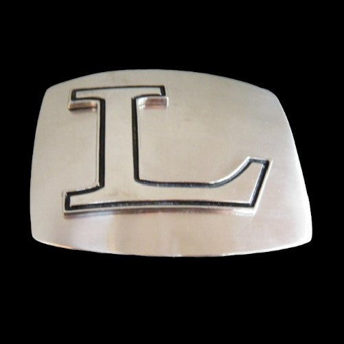 Alphabet Letter L Initial Monogram Belt Buckle