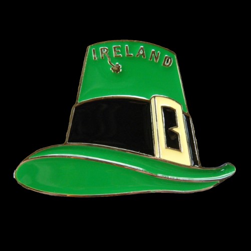 Hebilla de cinturón para sombrero de duende de la suerte, irlandés, San Patricio, Irlanda