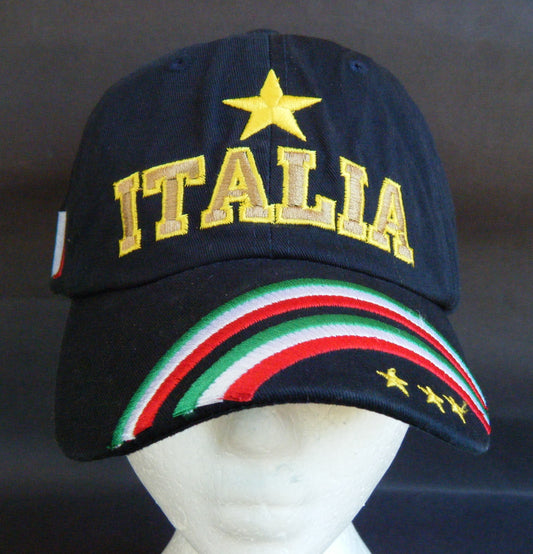 Italia Nacional Fútbol Italia País Bandera Deporte Sombrero Gorra Chapeau Casquette