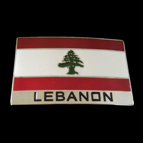 Lebanon Lebanese Flag Middle East Belt Buckle