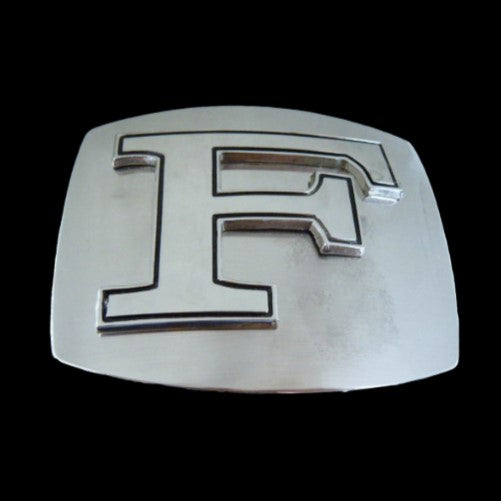 Letter Initial Name F Chrome Belt Buckle Buckles