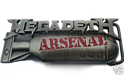 Hebillas de cinturón con licencia de Megadeth Arsenal Music Rock Bands