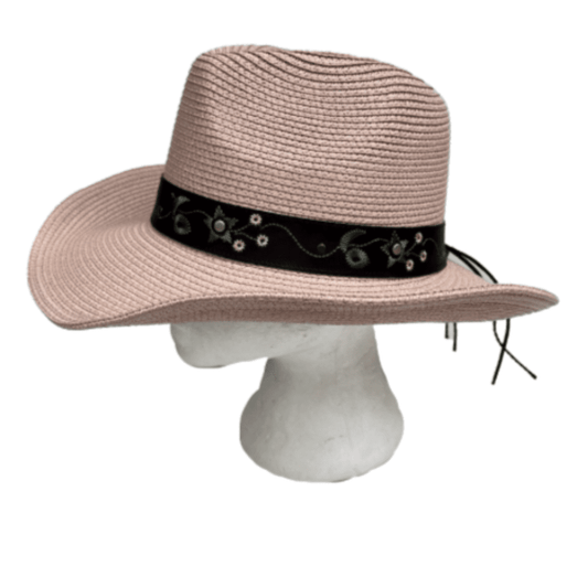 Chapeau rose clair été en plein air femmes Western Cowboy Cowgirl chapeaux