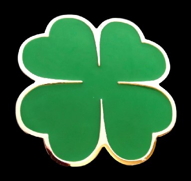 Lucky Shamrock 4 Leaf Clover St Patricks Day Belt Buckle