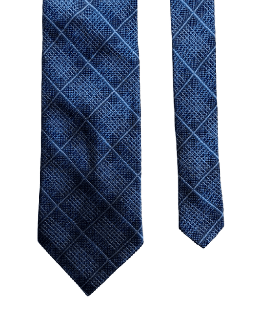 Corbata de cuello para hombre Maestro azul diseño italiano a rayas a rayas elegante 100% seda