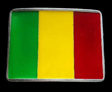 Hebilla de cinturón con bandera Drapeau de Mali Bamako África Tombuctú