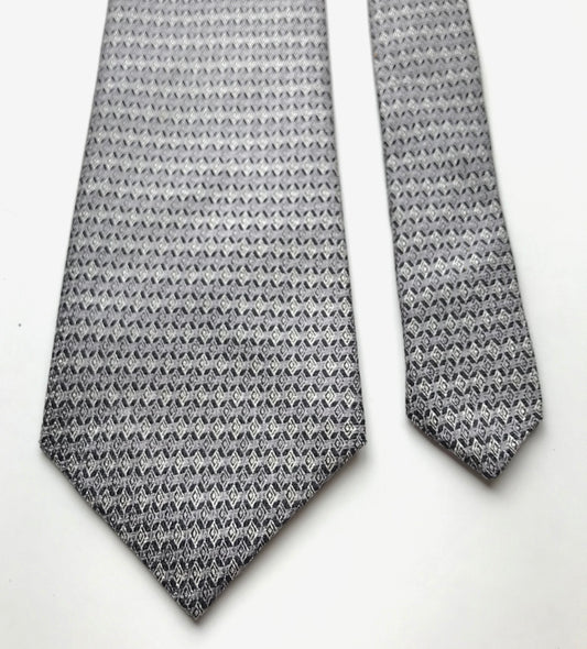 Mantles Corbata de cuello a la moda para hombre, 100% seda, gris, elegante