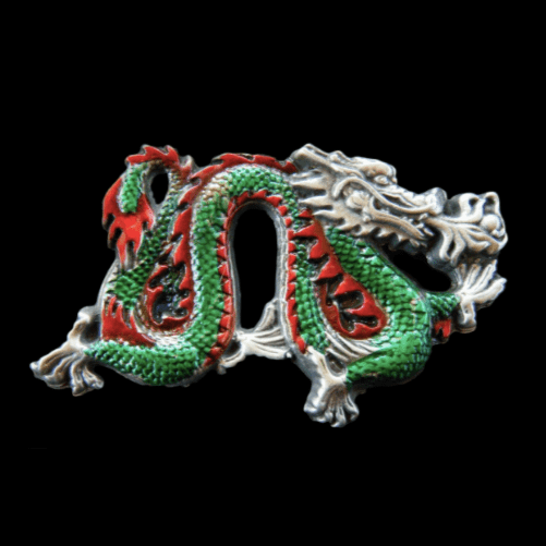 Dragon Belt Buckle Martial Arts Chinese Legend Horoscope