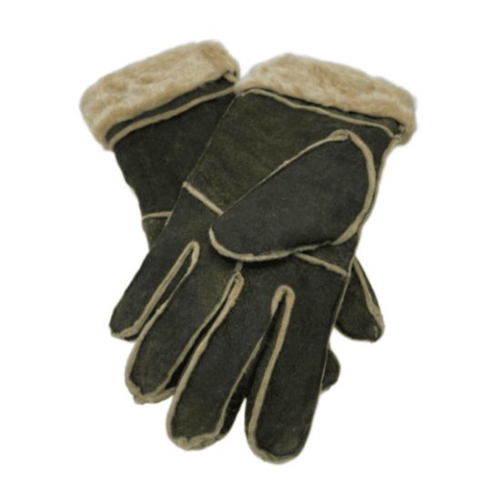 MEN'S WINTER LEATHER GLOVES HEAVY CATTLE HIDE FAUX FUR