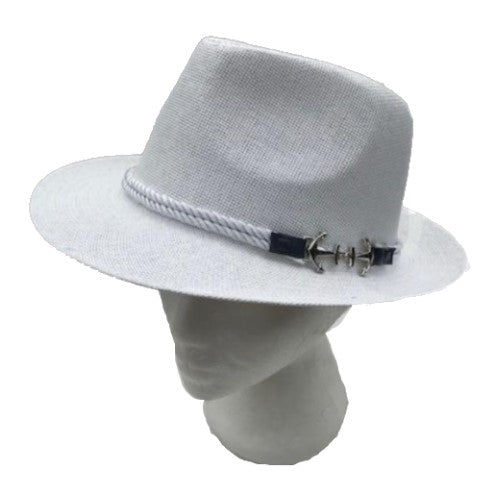 Fedora – casquette Trilby en paille à large bord pour hommes et femmes, chapeaux de soleil de plage d'été Panama