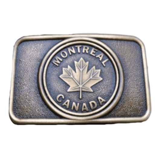 Montreal Canada Canadian Maple Leaf Flag Belt Buckle