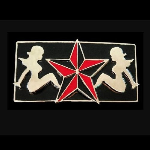 Belt Buckle Mud Flap Sexy Girl Stars Truck Truckers Western Belts & Buckles