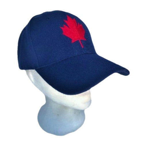 Gorra de béisbol con bandera de hoja de arce roja canadiense de Canadá, azul marino