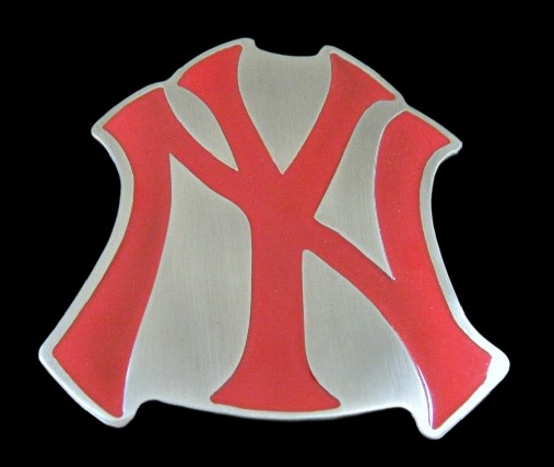 HEBILLAS DE CINTURÓN CON LOGO ROJO DE LA GRAN MANZANA DE NUEVA YORK NY