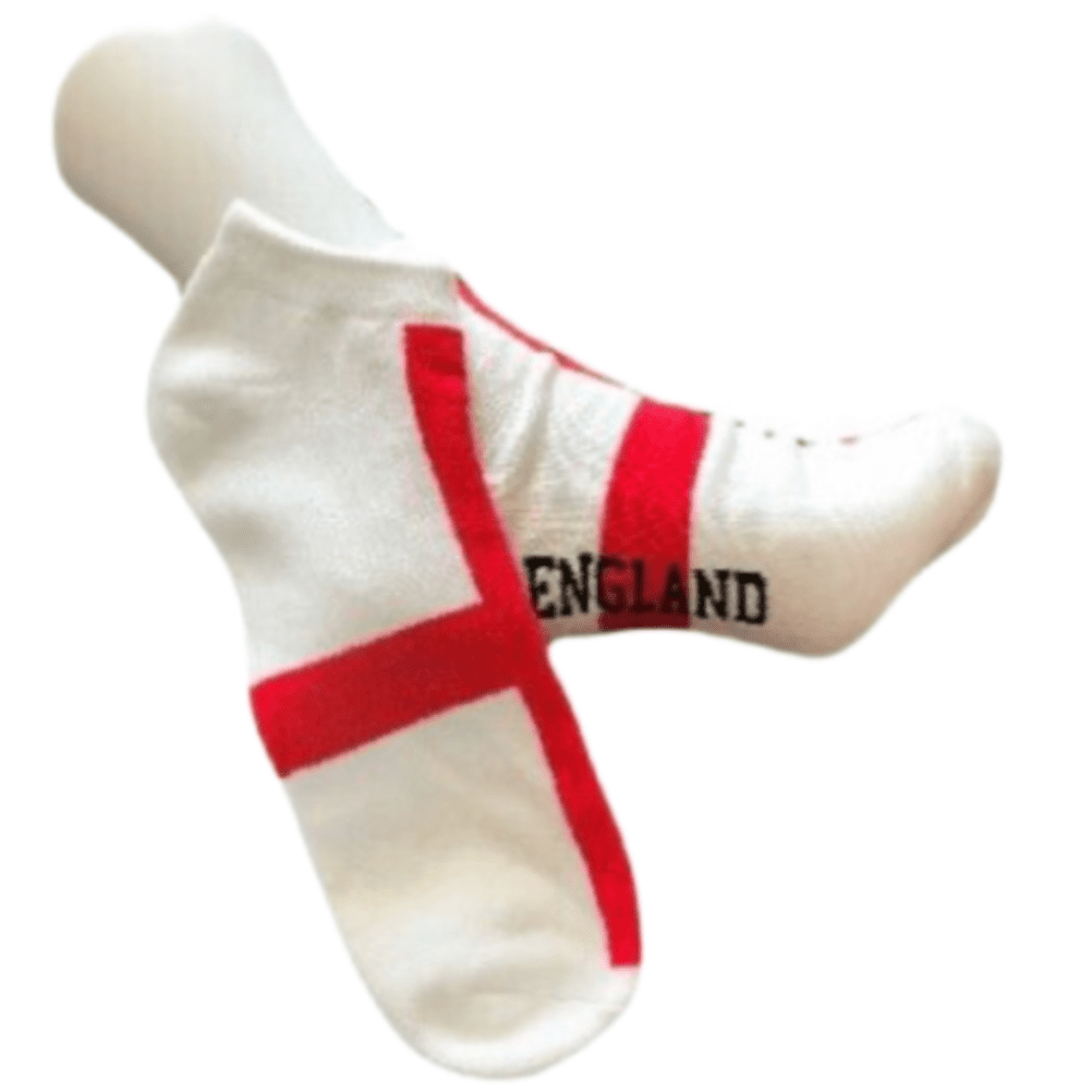 Calcetines tobilleros unisex con bandera de Inglaterra, corte bajo, informales, deportivos, de algodón