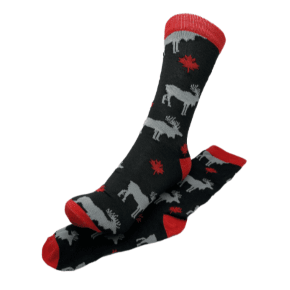 Chaussettes canadiennes Maple Leaf Crew unisexes pour adultes, pointure 5-9, fête du Canada