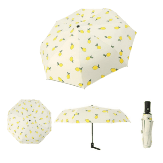 Lemon Design Folding Automatic Foldable Fruit Umbrella