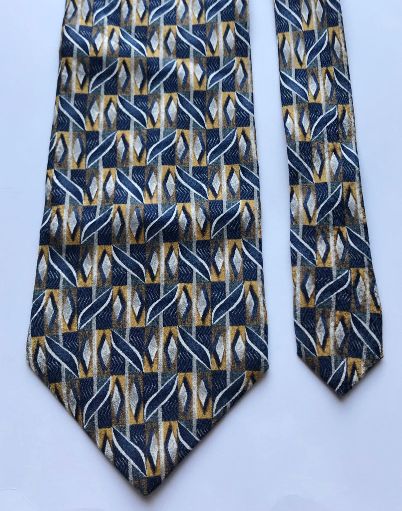 Orvieto Design Classy Sharp Fancy 100% Silk Men's Neck Tie