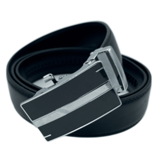 Genuine Leather  Men's Ratchet Dress Belts With Adjustable Automatic Buckles