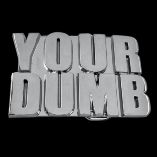 You're Dumb Funny Humor Belt Buckle