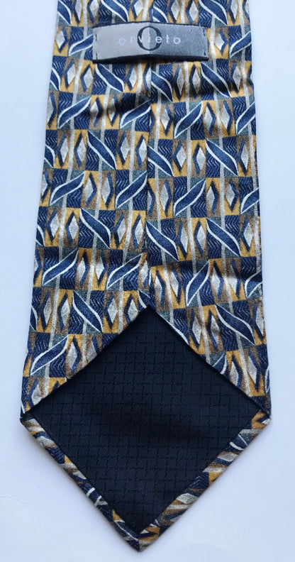 Orvieto Design Classy Sharp Fancy 100% Silk Men's Neck Tie