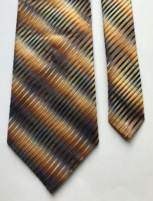 Nikko Classy Striped Sharp 100% Silk Men Fashion Necktie Ties