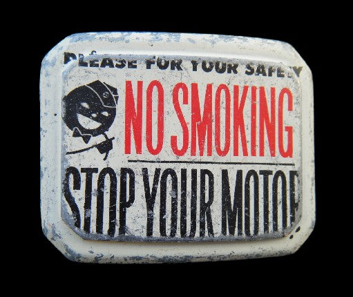 No Smoke Stop ICE Motor Engine Vehicle Belt Buckle