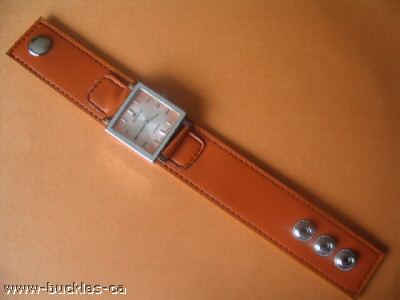 ORANGE CUFF SNAP ON MEN WOMAN UNISEX SEXY WRIST WATCH