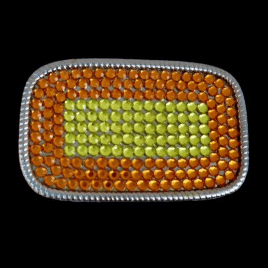 Rhinestone 2 Tone Stones Women's Fashion Retro Style Belt Buckle