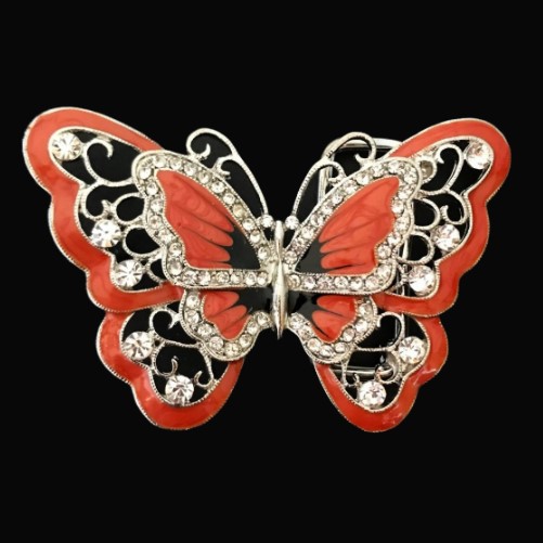 Butterfly Wings Glitter Rhinestone Belt Buckle