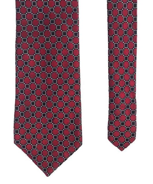 Orvieto Red Original Italian Design Classy Fancy 100% Silk Men's Necktie