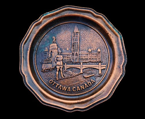 Recuerdo de posavasos con barra de metal de Ottawa, Canadá, Mounty Parliament Hill