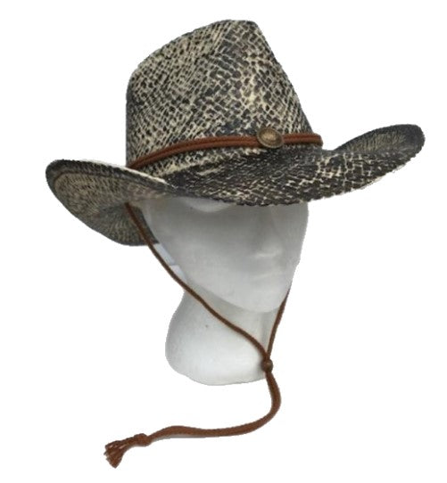 Chapeau de Cowboy en Paille de Papier Hommes Femmes Western Cowgirl